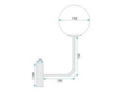 Aplique Para Pared-Lámpara De Pared Toolight G095-1W Black White Negro