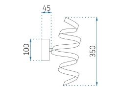 Lámpara De Pared Toolight LED APP828-W SPRING Chrome Plateado
