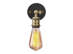 New Lámpara De Pared Toolight App618-1W Black Negro