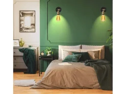 New Lámpara De Pared Toolight App618-1W Black Negro