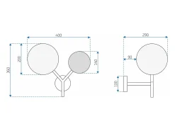 Online Lámpara De Pared Toolight App1012-2W Gold Dorado