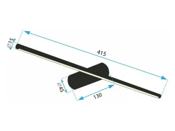 Lámpara De Pared Toolight Led App1341-W 40Cm Black Negro