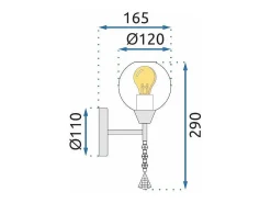 Lámpara De Pared Toolight App716-1W Chrome Plateado Best