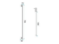 Aplique Para Pared-Lámpara De Pared Toolight LHJ063-W Black Negro