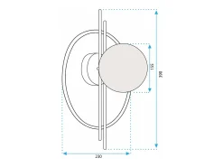 Lámpara De Pared Toolight App1435-W Black Negro