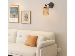 Online Lámpara De Pared Toolight App1623-1W Boho Black Beige