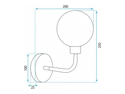 Online Lámpara De Pared Toolight App1301-1W Black Negro