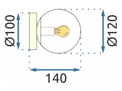 Lámpara De Pared Toolight App1250-1W Gold Dorado Online
