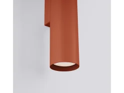 Sollux Lighting Aplique Para Pared-Lámpara de pared Toris desván de acero - 2 fuentes luminosas 3000K - L.6 x A.30 cm - ocre Rojo