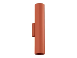 Sollux Lighting Aplique Para Pared-Lámpara de pared Toris desván de acero - 2 fuentes luminosas 3000K - L.6 x A.30 cm - ocre Rojo