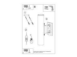 Sollux Lighting Lámpara de pared Toris desván de acero - 2 fuentes luminosas 4000K - L.6 x A.30 cm - oliva Verde Clearance