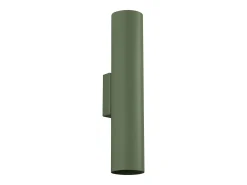 Sollux Lighting Lámpara de pared Toris desván de acero - 2 fuentes luminosas 4000K - L.6 x A.30 cm - oliva Verde Clearance