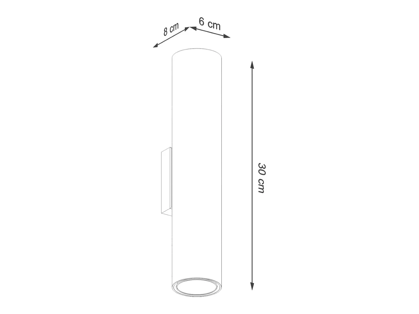 Sollux Lighting Lámpara de pared Toris desván de acero - 2 fuentes luminosas 4000K - L.6 x A.30 cm - oliva Verde Clearance