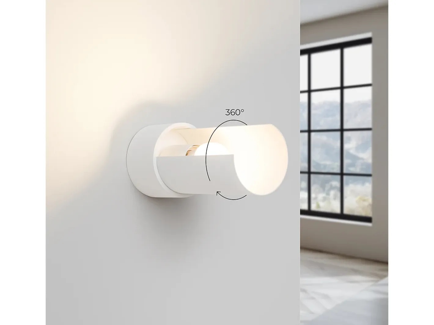 Sollux Lighting Aplique Para Pared-Lámpara de pared Torow minimalista de acero - 1 fuentes luminosas 4000K - L.10 x A.21 cm - Blanco