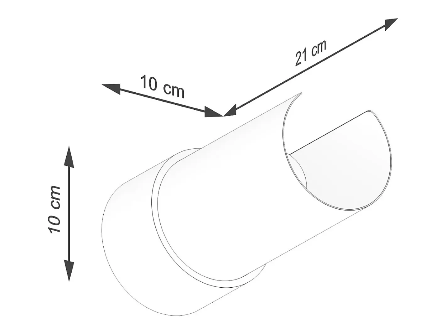 Sollux Lighting Aplique Para Pared-Lámpara de pared Torow minimalista de acero - 1 fuentes luminosas 3000K - L.10 x A.21 cm - Blanco