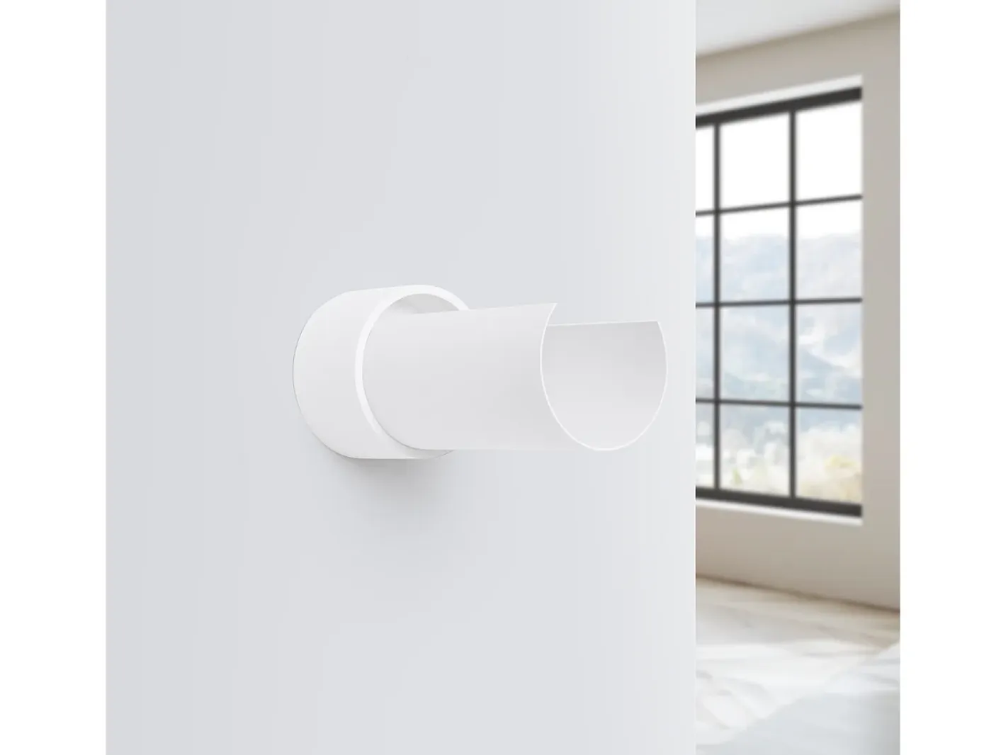 Sollux Lighting Aplique Para Pared-Lámpara de pared Torow minimalista de acero - 1 fuentes luminosas 3000K - L.10 x A.21 cm - Blanco