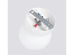 New Sollux Lighting Lámpara De Pared Yoli Moderno De Acero/Vidrio - 1 Fuentes Luminosas - L.12 X A.12 Cm - Blanco
