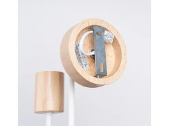 Sollux Lighting Aplique Para Pared-Lámpara de pared Zimbo desván de acero/madera - 1 fuentes luminosas 3000K - L.8 x A.18,5 cm - /madera natural Blanco