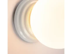 Sale Sollux Lighting Lámpara de pared Zori minimalista de cerámica/vidrio vidriado - 1 fuentes luminosas - L.12 x A.12 cm - Blanco