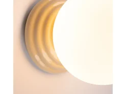 Sollux Lighting Lámpara de pared Zori minimalista de cerámica/vidrio vidriado - 1 fuentes luminosas - L.12 x A.12 cm - Beige Clearance