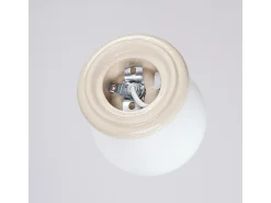 Sollux Lighting Lámpara de pared Zori minimalista de cerámica/vidrio vidriado - 1 fuentes luminosas - L.12 x A.12 cm - Beige Clearance