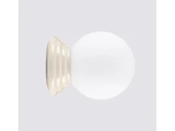 Sollux Lighting Lámpara de pared Zori minimalista de cerámica/vidrio vidriado - 1 fuentes luminosas - L.12 x A.12 cm - Beige Clearance