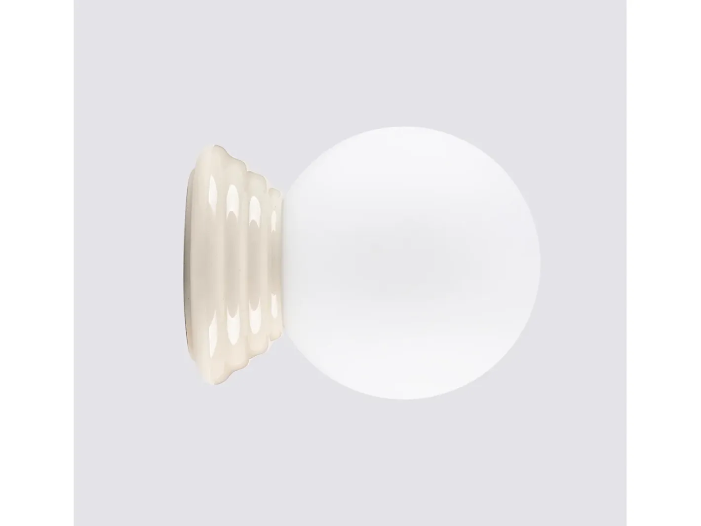 Sollux Lighting Lámpara de pared Zori minimalista de cerámica/vidrio vidriado - 1 fuentes luminosas - L.12 x A.12 cm - Beige Clearance