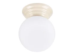 Sollux Lighting Lámpara de pared Zori minimalista de cerámica/vidrio vidriado - 1 fuentes luminosas - L.12 x A.12 cm - Beige Clearance