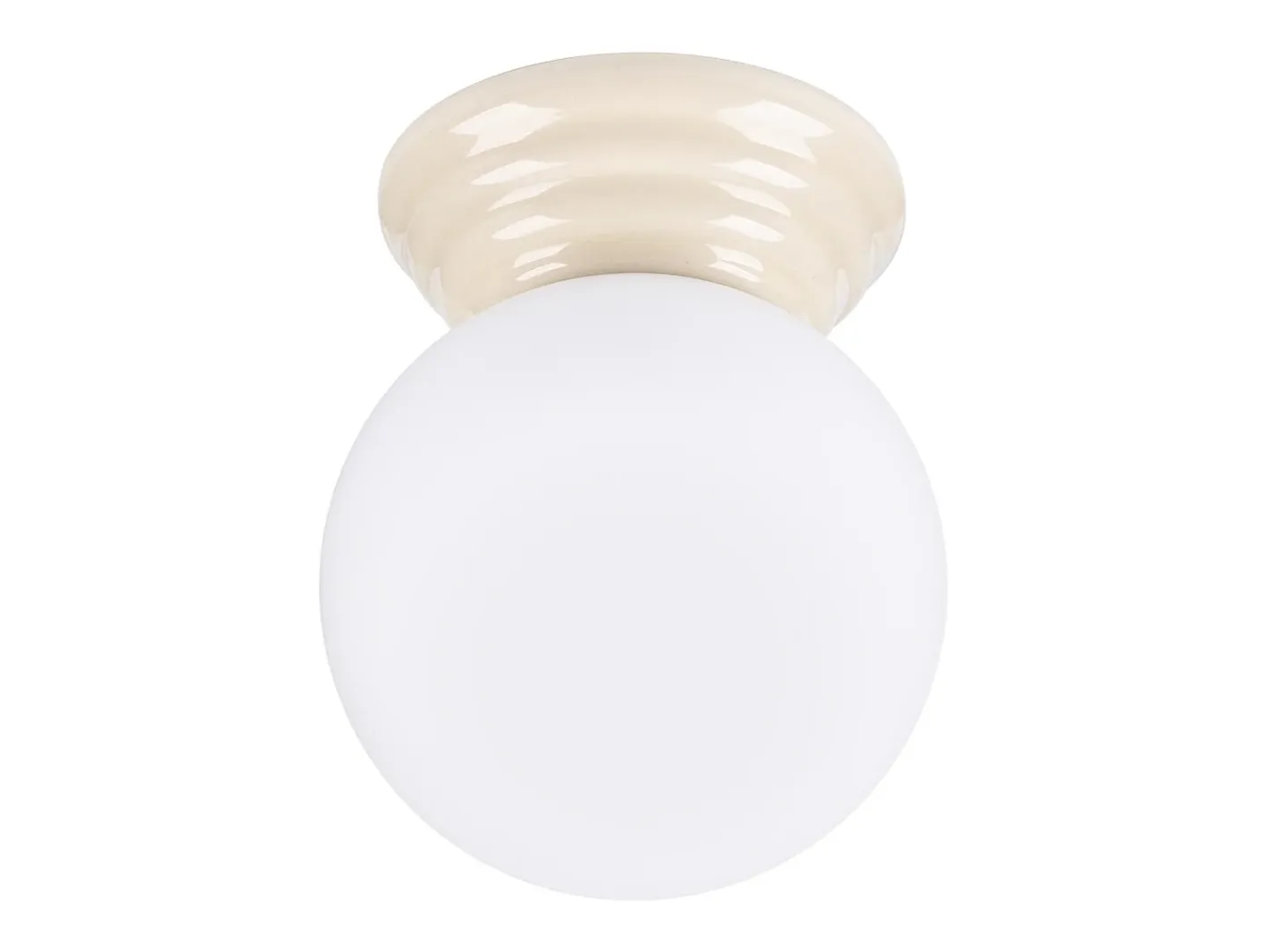 Sollux Lighting Lámpara de pared Zori minimalista de cerámica/vidrio vidriado - 1 fuentes luminosas - L.12 x A.12 cm - Beige Clearance