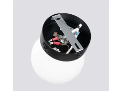 Sollux Lighting Lámpara de pared Zynfi moderno de acero/vidrio - 1 fuentes luminosas 3000K - L.12 x A.12 cm - Negro Online