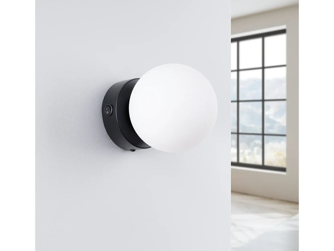 Sollux Lighting Lámpara de pared Zynfi moderno de acero/vidrio - 1 fuentes luminosas 3000K - L.12 x A.12 cm - Negro Online