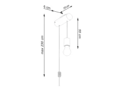 Sollux Lighting Aplique Para Pared-Lámpara de pared Zynto desván de madera - 1 fuentes luminosas 3000K - L.6 x A.55 cm - madera natural//negro Blanco