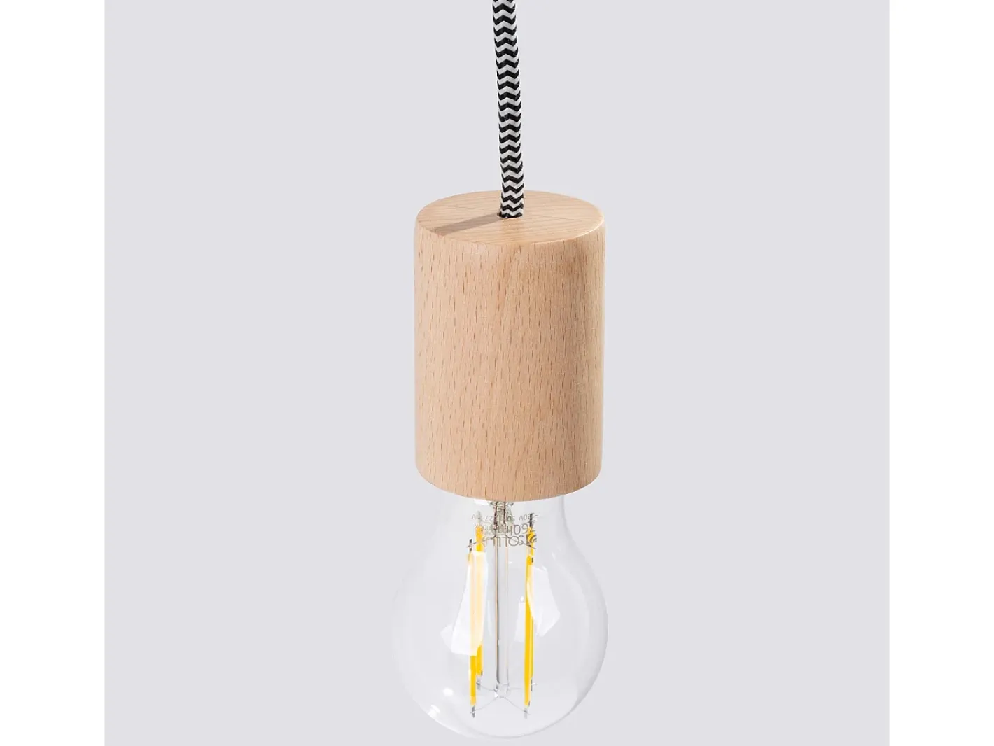 Sollux Lighting Aplique Para Pared-Lámpara de pared Zynto desván de madera - 1 fuentes luminosas 3000K - L.6 x A.55 cm - madera natural//negro Blanco