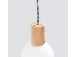 Sollux Lighting Aplique Para Pared-Lámpara de pared Zynto desván de madera/vidrio - 1 fuentes luminosas 3000K - L.6 x A.67 cm - madera natural//negro Blanco