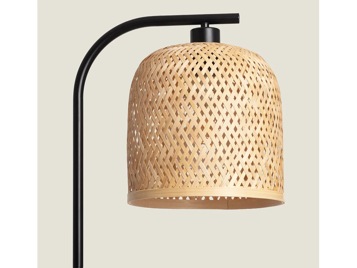 Ledkia Lámpara De Pie-Lámpara de Pié Bambú Adola Natural Color natural claro