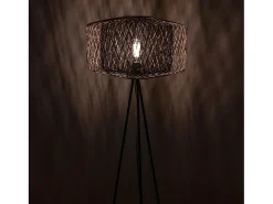 AKUNADECOR Lámpara De Pie-Lámpara De Pie En Bambú De Serie Bamboo Negro