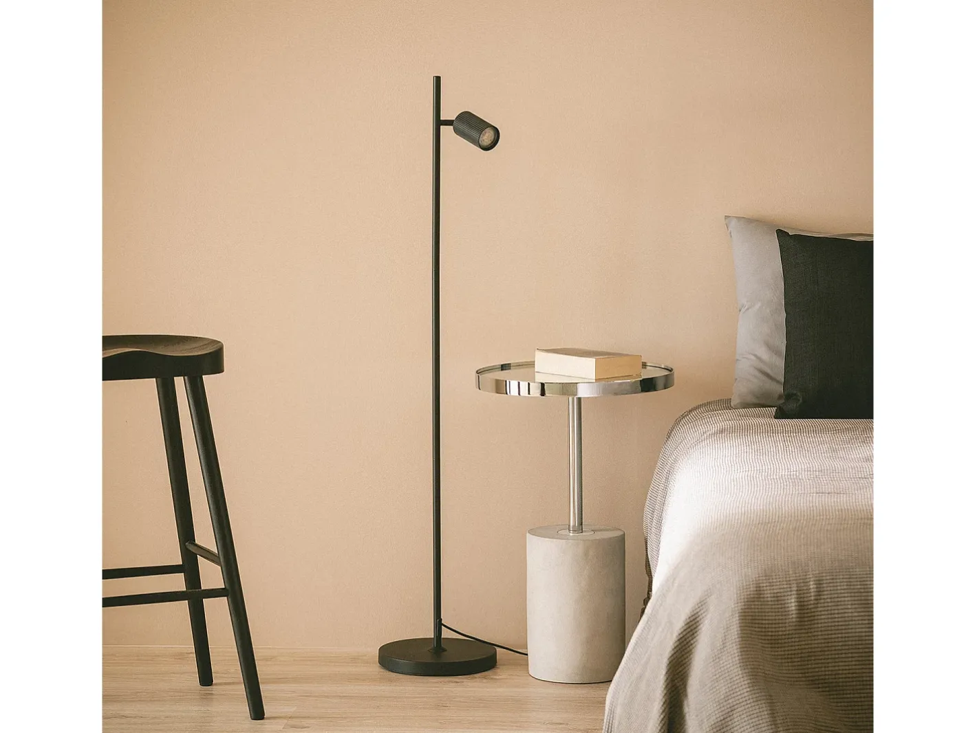 Online Ledkia Lámpara de Pie Aluminio Aritz Negro