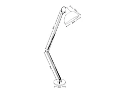 Lámpara de pie Antigona Lumit articulada con altura ajustable Ø30 cm Blanco Discount