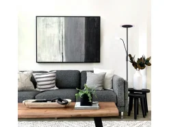 Lámpara de pie Bayani Lumit con lámpara de lectura Ø25x179 cm Negro Best