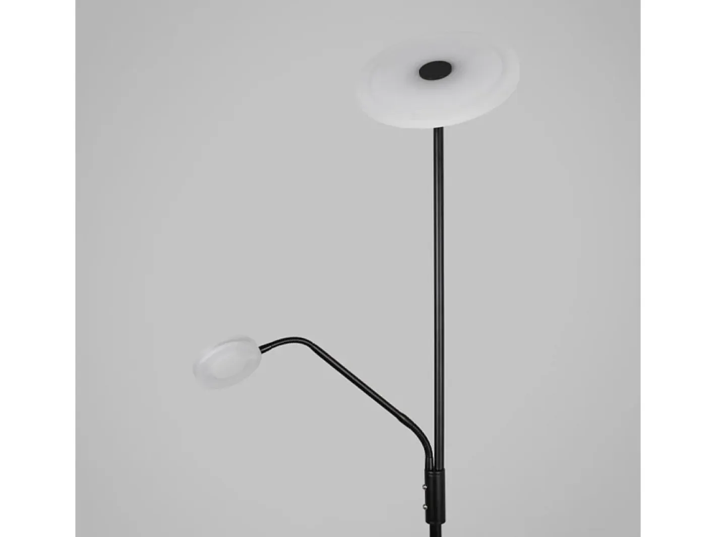 Lámpara de pie Bayani Lumit con lámpara de lectura Ø25x179 cm Negro Best