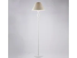 Lámpara De Pie-Lámpara de pie Cascina en madera y hierro 1 luz y pantalla d.45 .183 Ø45 BL265-PH-BCO Blanco