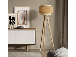 Vicco Lámpara De Pie-Lámpara de pie 45x45x142 morten Crema