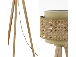 Vicco Lámpara De Pie-Lámpara de pie 45x45x142 morten Crema