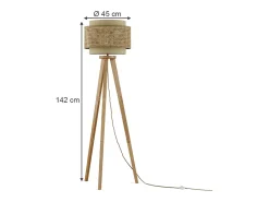 Vicco Lámpara De Pie-Lámpara de pie 45x45x142 morten Crema