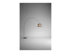 Best Lámpara de pie curva Arche - LED de metal, 1 bombilla E27 máx. 60 W, 230 cm de altura, cabezal ajustable 180°, metal marrón - Perenz Marru00f3n