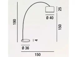 Best Lámpara de pie de arco Perenz 6304 B Blanco