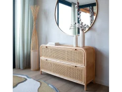 New Rendez-Vous Déco Lámpara de pie de bambú natural 1m70 - Huron Beige