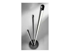 Lámpara de pie de diseño TWINS LED de Perenz en metal Negro Discount