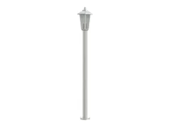 Helloshop26 Lámpara de pie de exterior plateada 120 cm acero inoxidable Plata 02_0042516 Gris