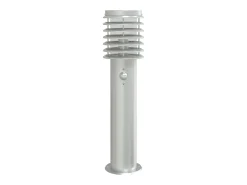 New Helloshop26 Lámpara de pie de exterior con sensor acero inoxidable plateado Plata 02_0042526 Gris